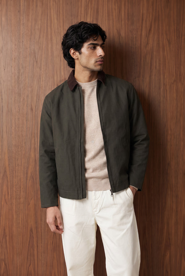 Contrast Canvas Jacket
