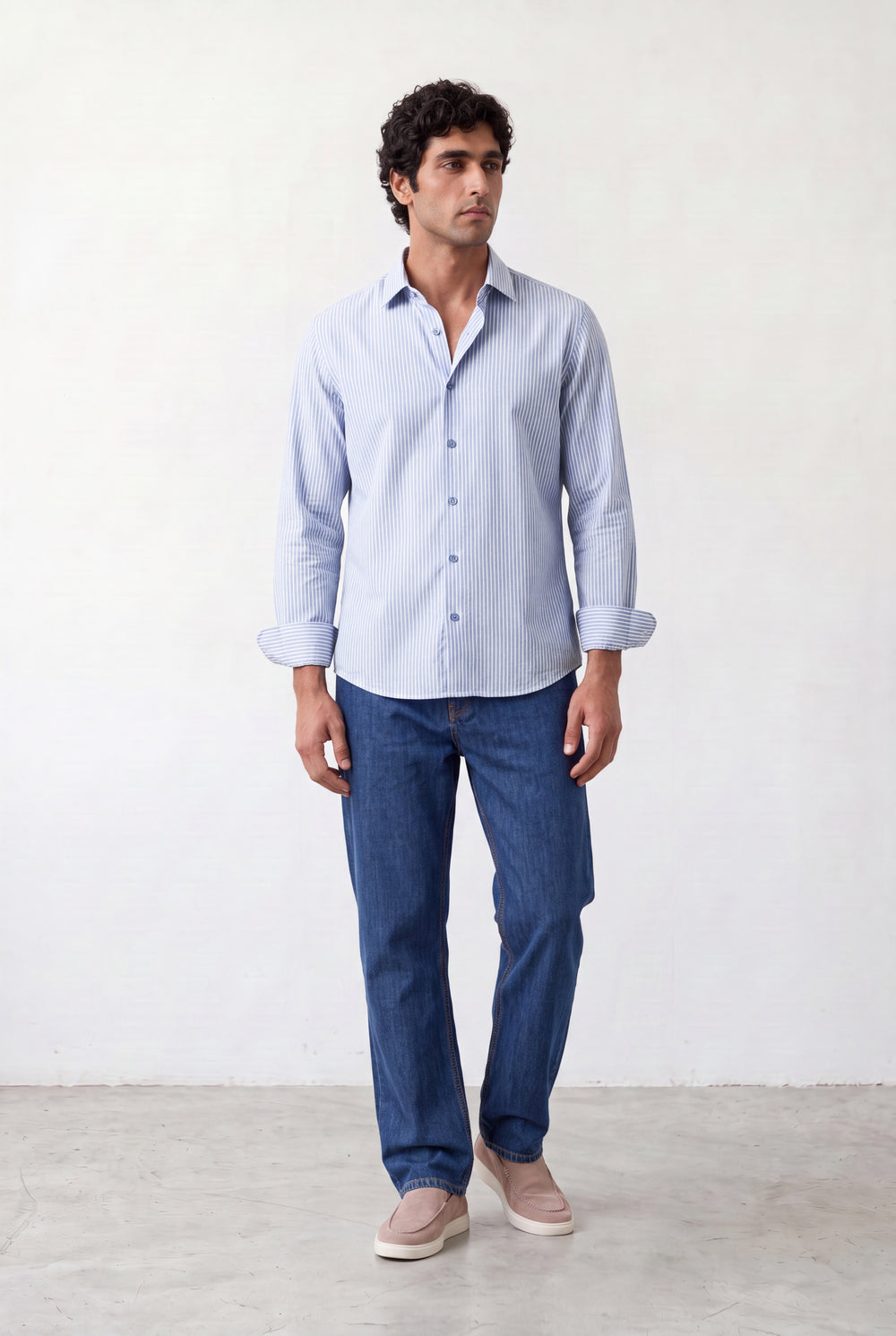 Light Blue and White