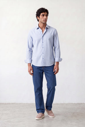 Light Blue and White