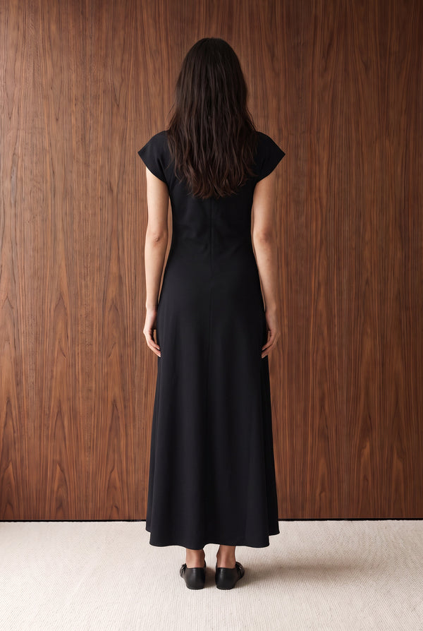 Fitted Knit Dress - Black