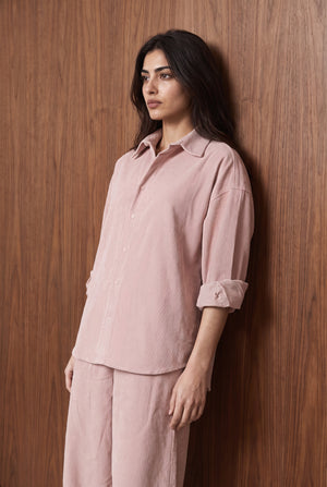 Oversized Corduroy Button Down Shirt