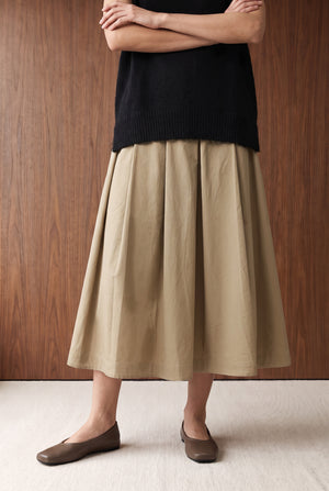 Asymmetric Draped Midi Skirt