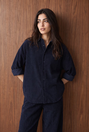 Oversized Corduroy Button Down Shirt