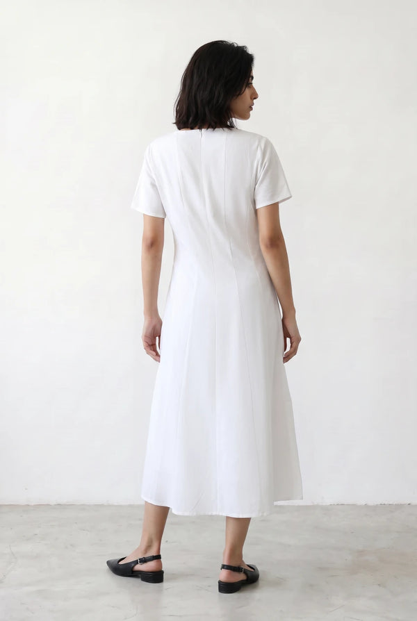 Panelled Flare Midi Dress