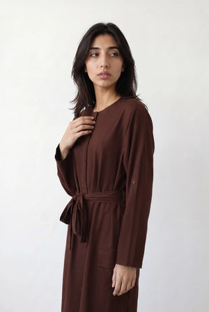 Belted Utility Midi Dress