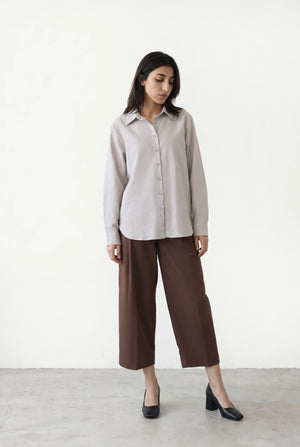 Pleated Adjustable Barrel Pants