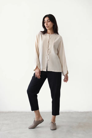 Slouchy Pants With Buckled Hem