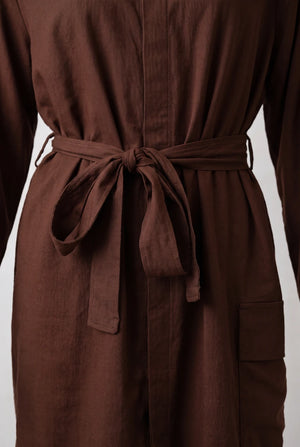 Belted Utility Midi Dress