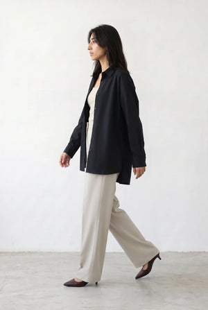 Pleated Wide-Leg Pants