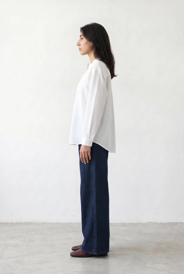 Mandarin Collar Button Shirt