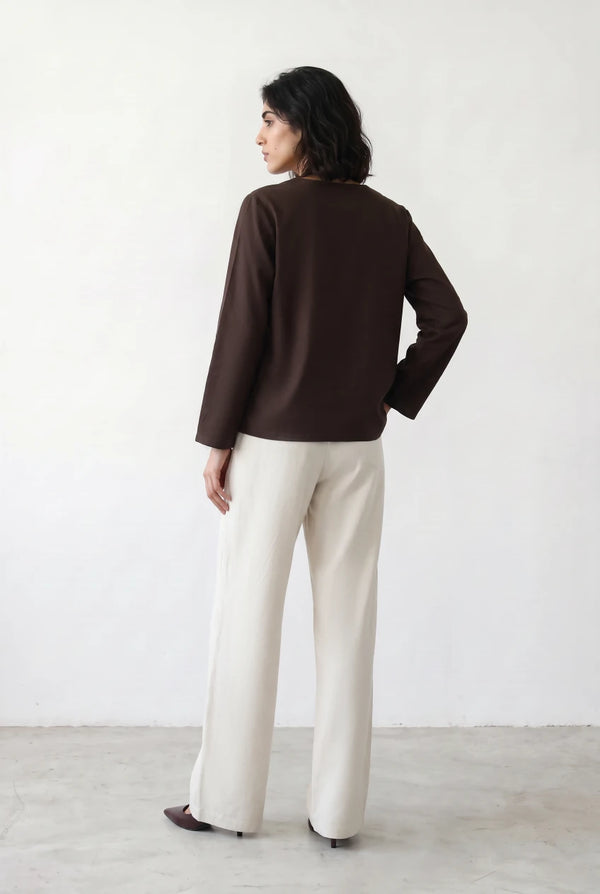 Drawstring Wide-Leg Trousers