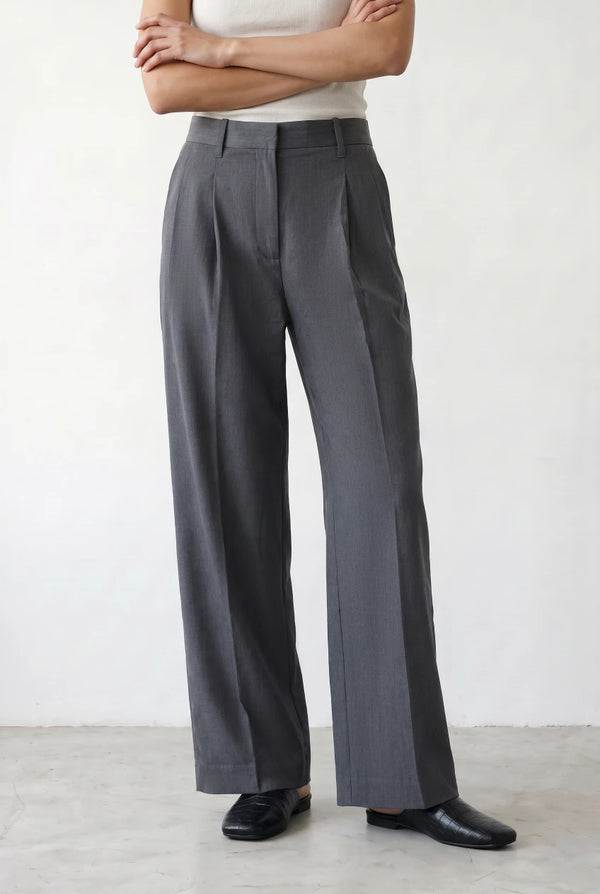 Pleated Wide-Leg Pants