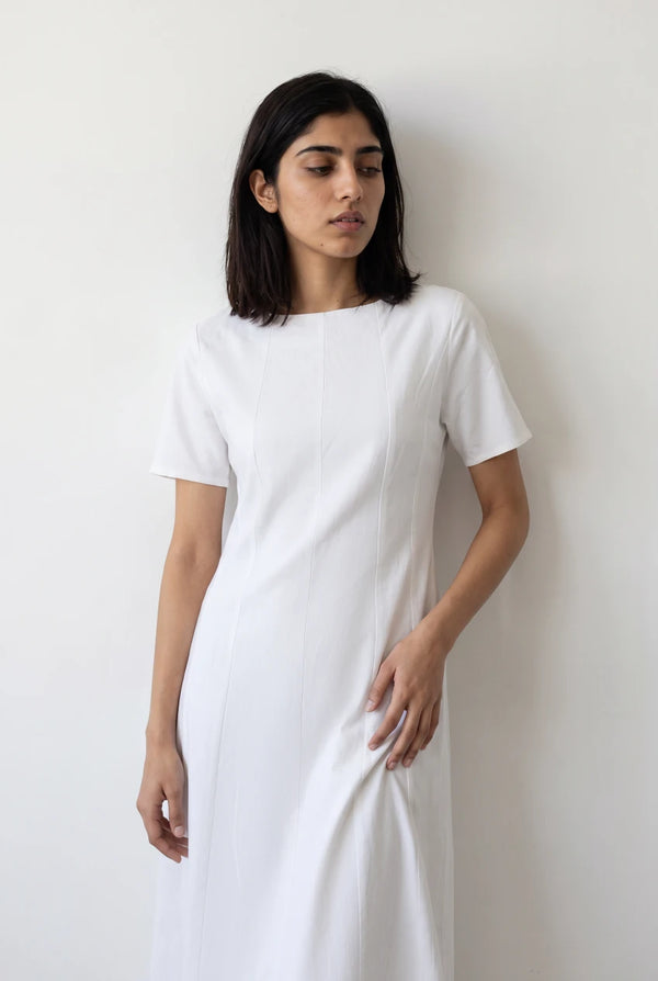 Panelled Flare Midi Dress