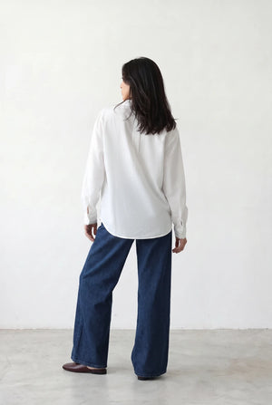 Mandarin Collar Button Shirt