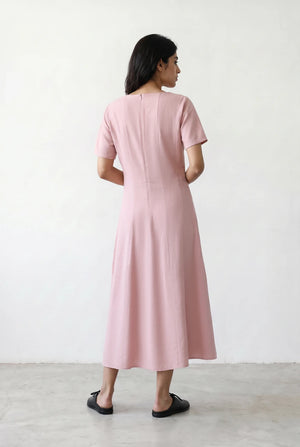 Panelled Flare Midi Dress