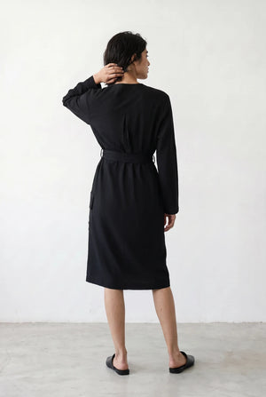Belted Utility Midi Dress