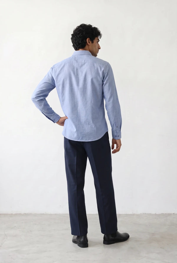 Straight-Leg Cotton Trousers