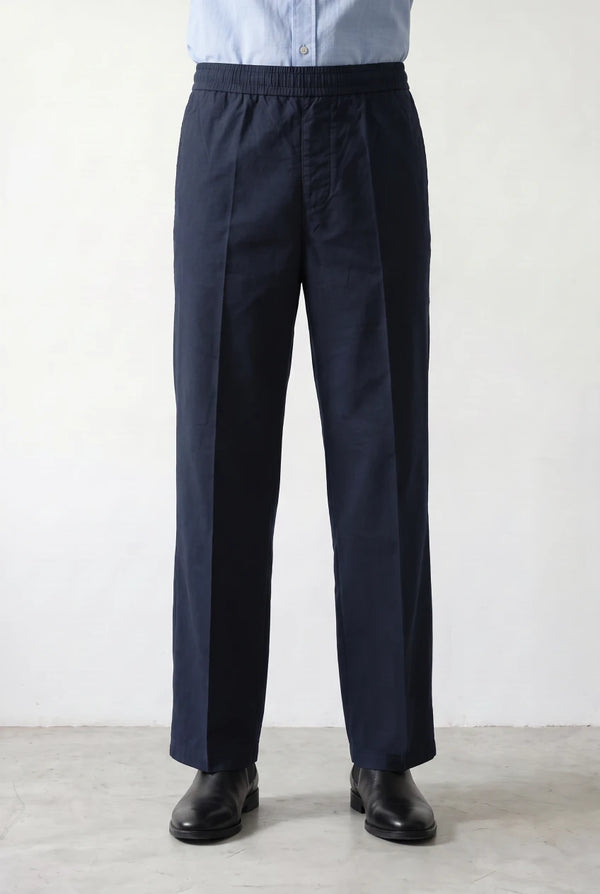 Straight-Leg Cotton Trousers