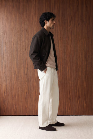 Regular-Fit Zip-Up Jacket - DARK CHARCOAL