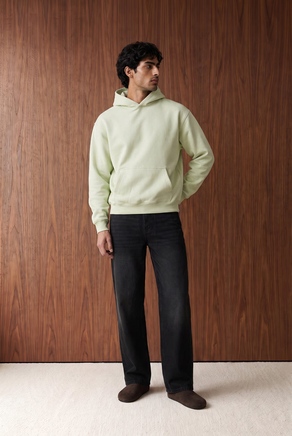 Relaxed Pullover Hoodie - DARK SAGE GREEN