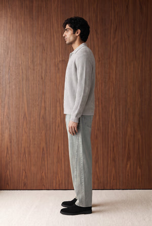 Textured Knit Button-Front Cardigan - STONE MELANGE