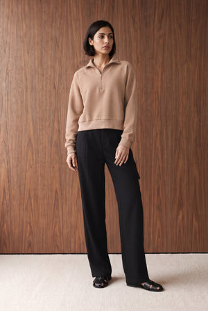 Ottoman Half Zip Sweatshirt