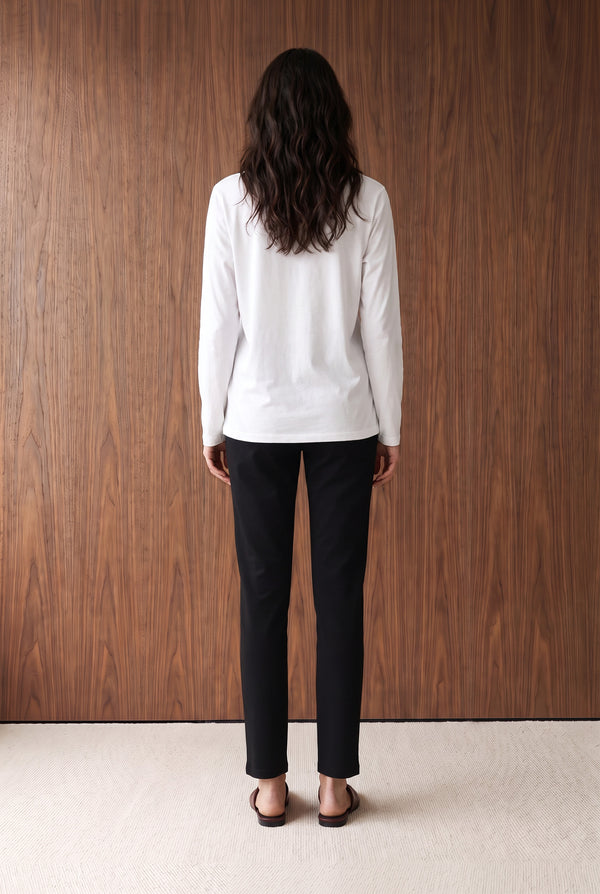 Slim Cropped Interlock Trousers