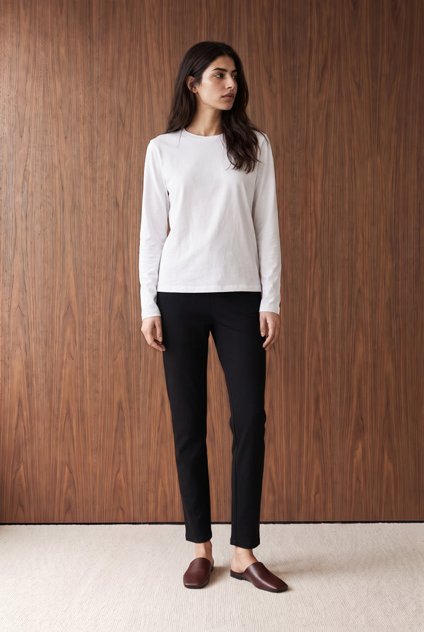 Slim Cropped Interlock Trousers