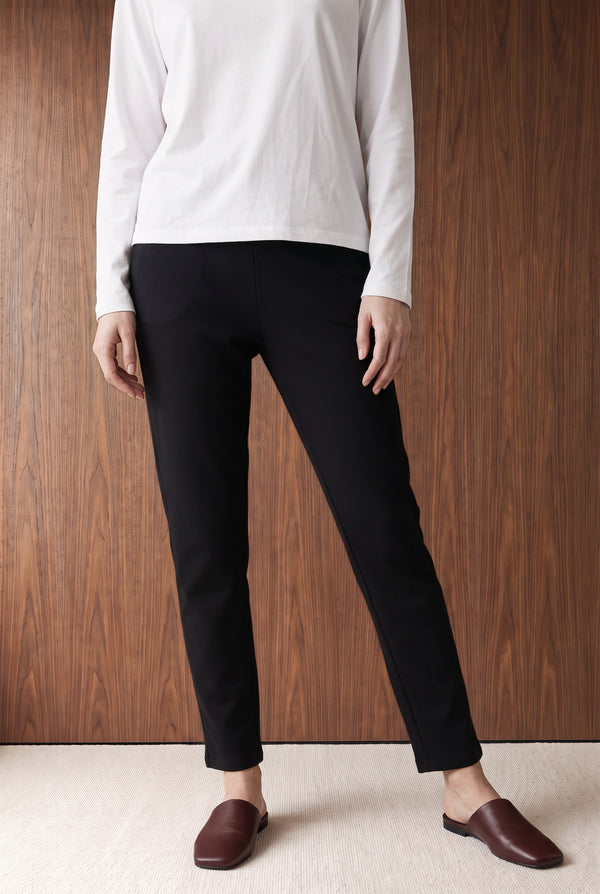 Slim Cropped Interlock Trousers
