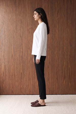Slim Cropped Interlock Trousers