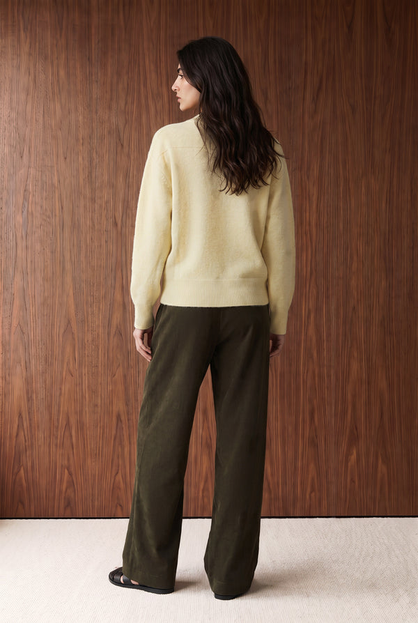 Brushed  Wide Leg  Trousers