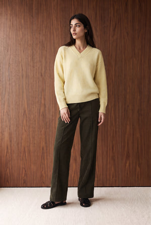 Brushed  Wide Leg  Trousers