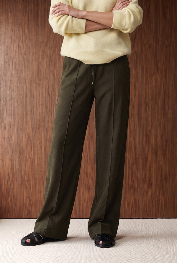 Brushed  Wide Leg  Trousers