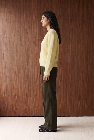 Brushed  Wide Leg  Trousers