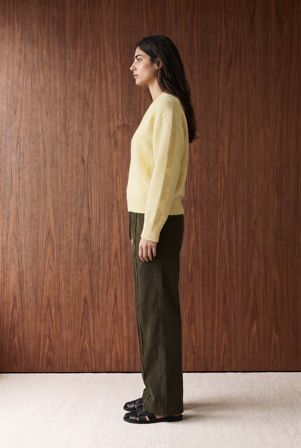 Brushed  Wide Leg  Trousers