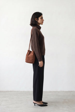 Luxe Bucket Bag - BROWN