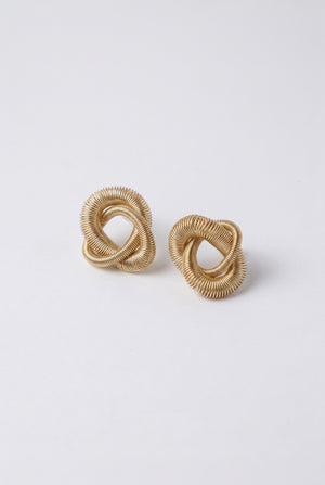 Gold-tone knot earrings