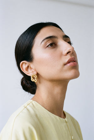 Gold-tone knot earrings