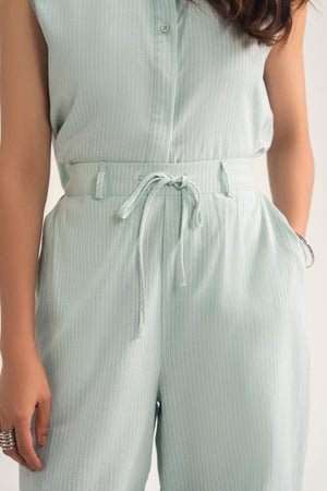 Light Green & White Stripes