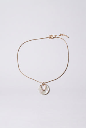 Marbled Crescent Necklace