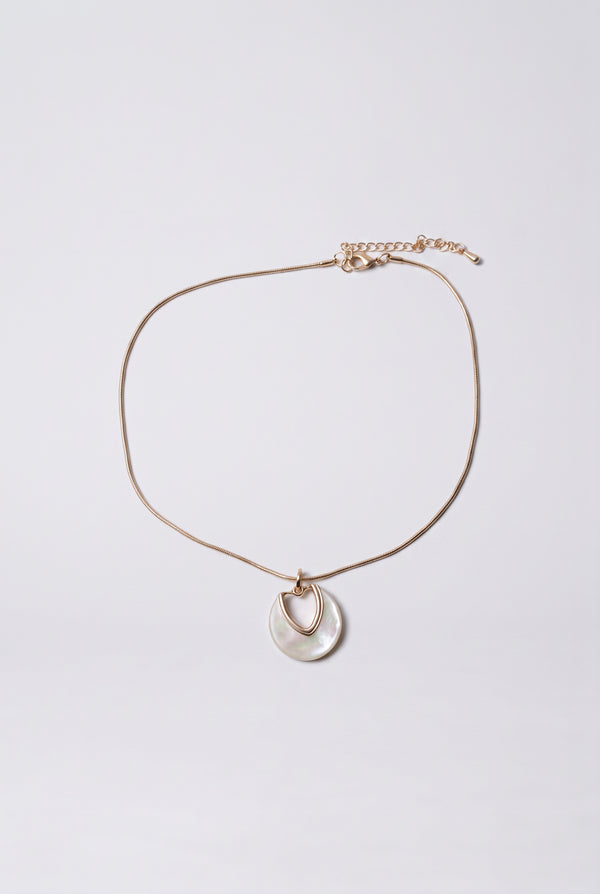 Marbled Crescent Necklace