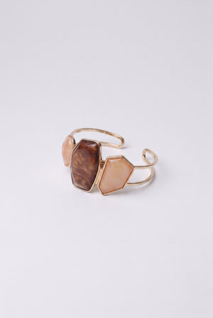 Geometric Stone-Accent Handcuff