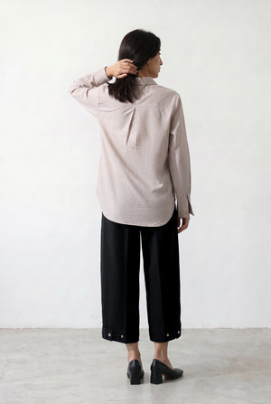 Pleated Adjustable Barrel Pants
