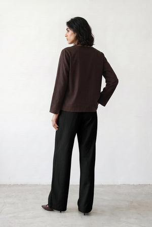 Drawstring Wide-Leg Trousers