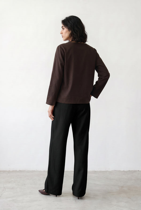 Drawstring Wide-Leg Trousers