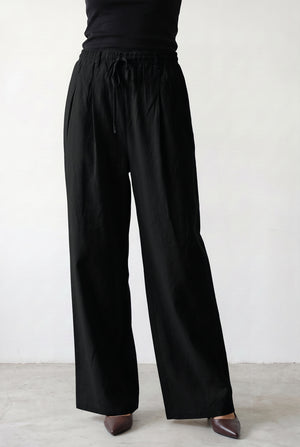 Drawstring Wide-Leg Trousers