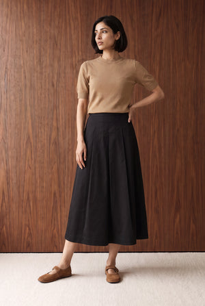 Mock Neck Knit T-Shirt