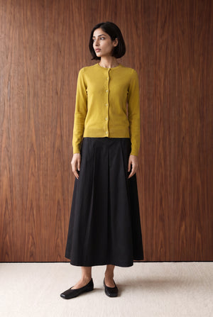 Box Pleated Cotton Skirt